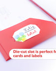 Red Color 2-Pockets Poly Portfolio w/ 3 Prongs