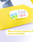 Yellow Color 2-Pockets Poly Portfolio w/ 3 Prongs