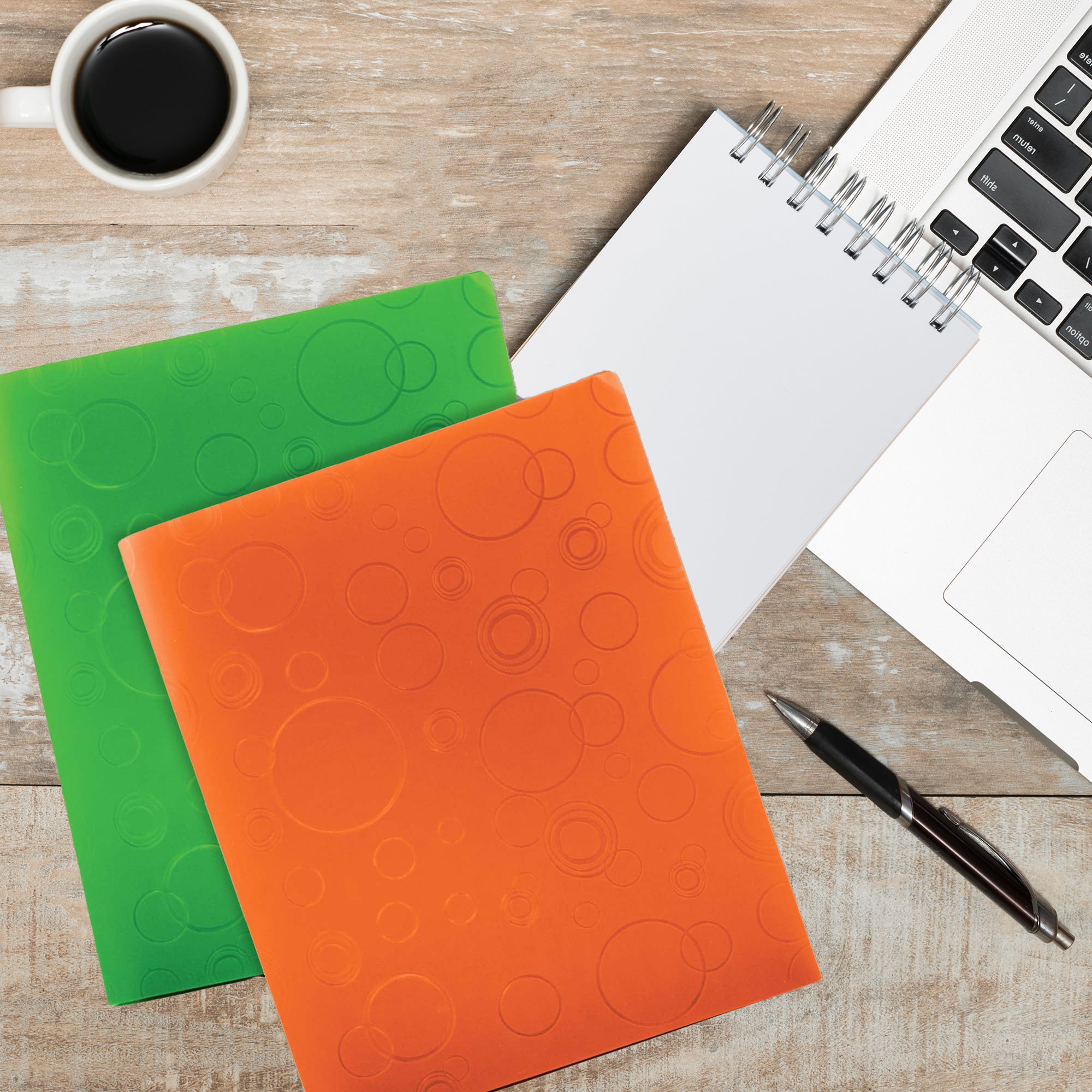 Bubble Embossed 2-Pocket Poly Portfolio