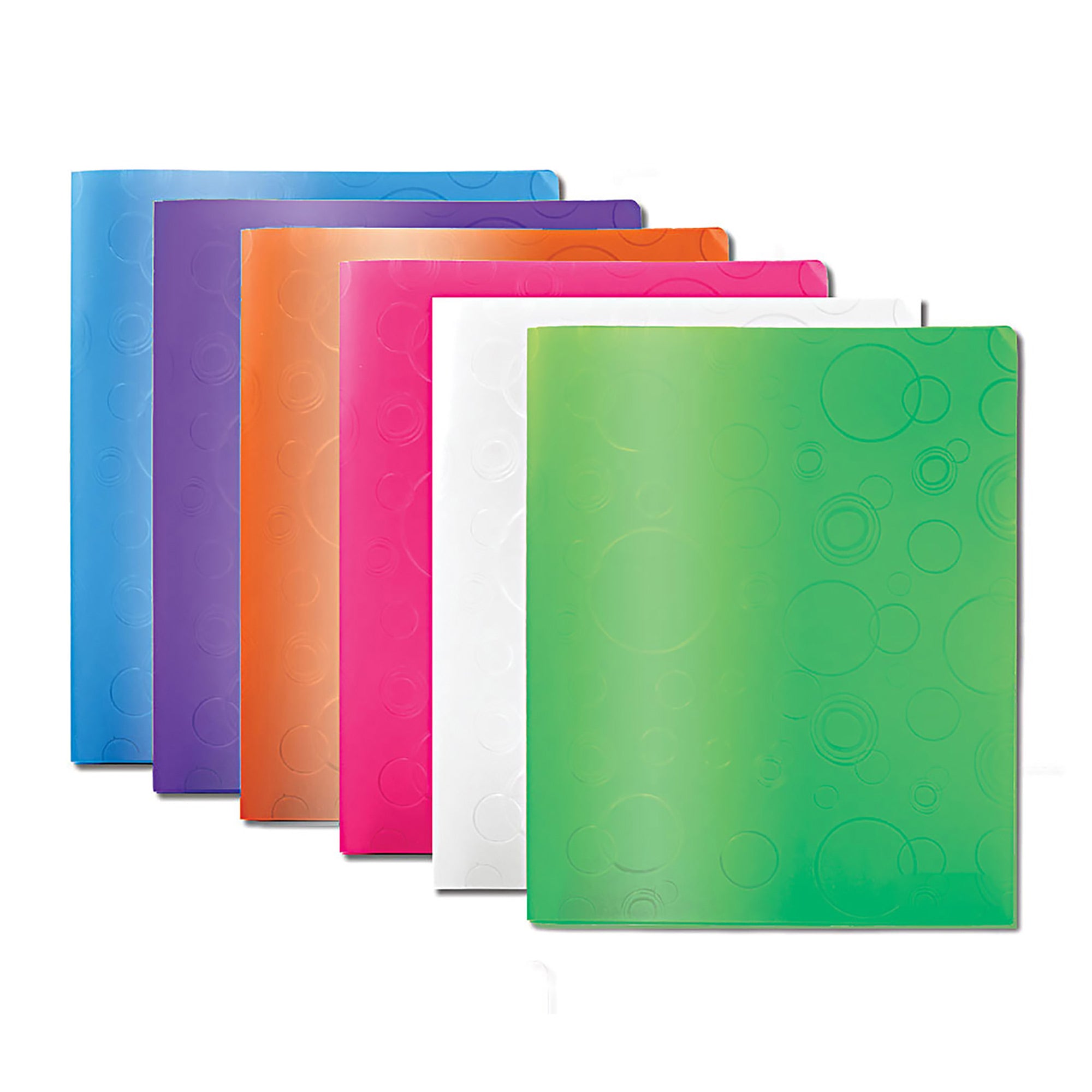 Bubble Embossed 2-Pocket Poly Portfolio