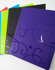 Swirl Embossed 2-Pocket Poly Portfolio