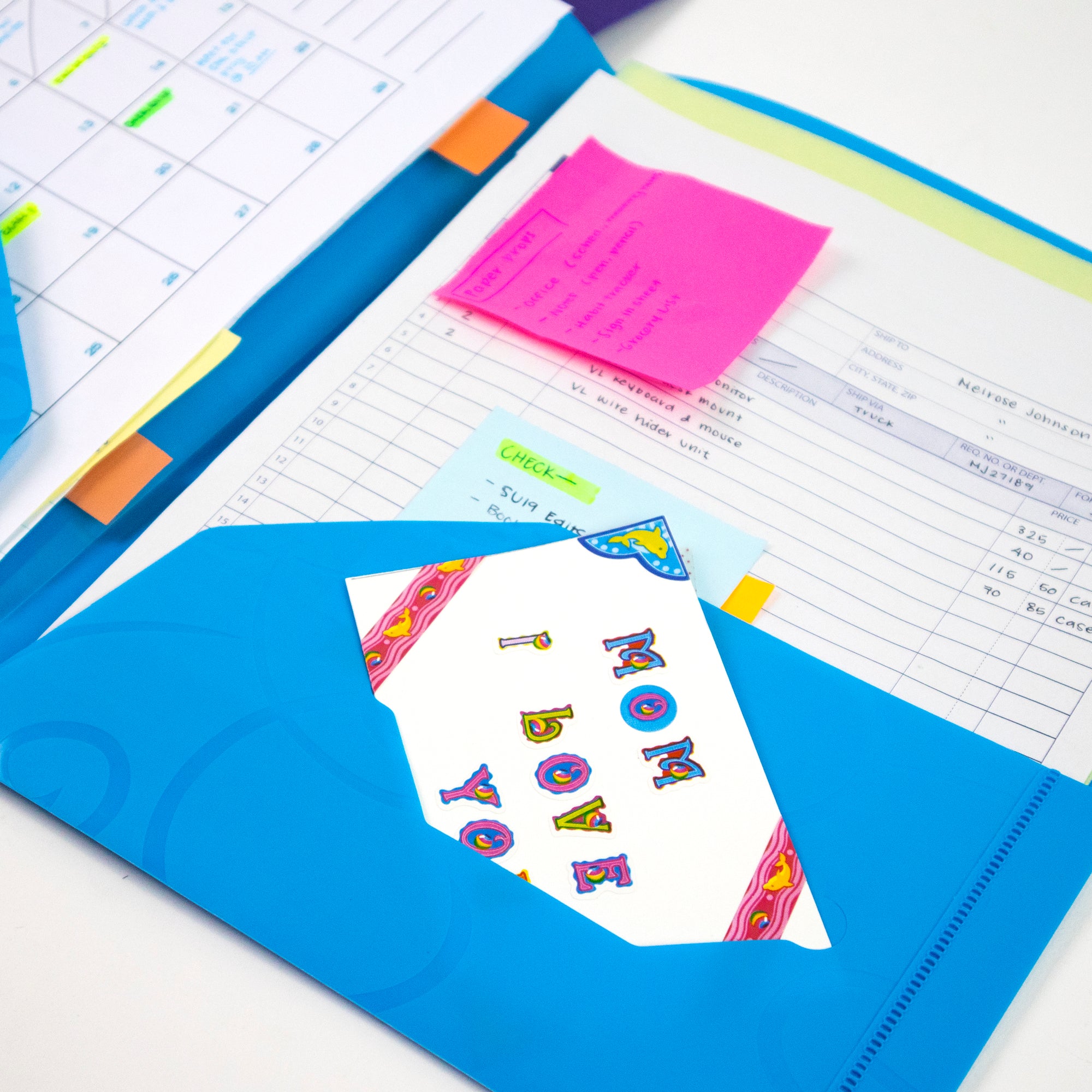 Swirl Embossed 2-Pocket Poly Portfolio