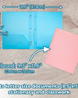 Pastel Color 2-Pocket Poly Portfolio w/ 3 Prongs