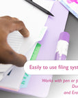 White Paper Dividers w/ 5-Writable Color Tabs