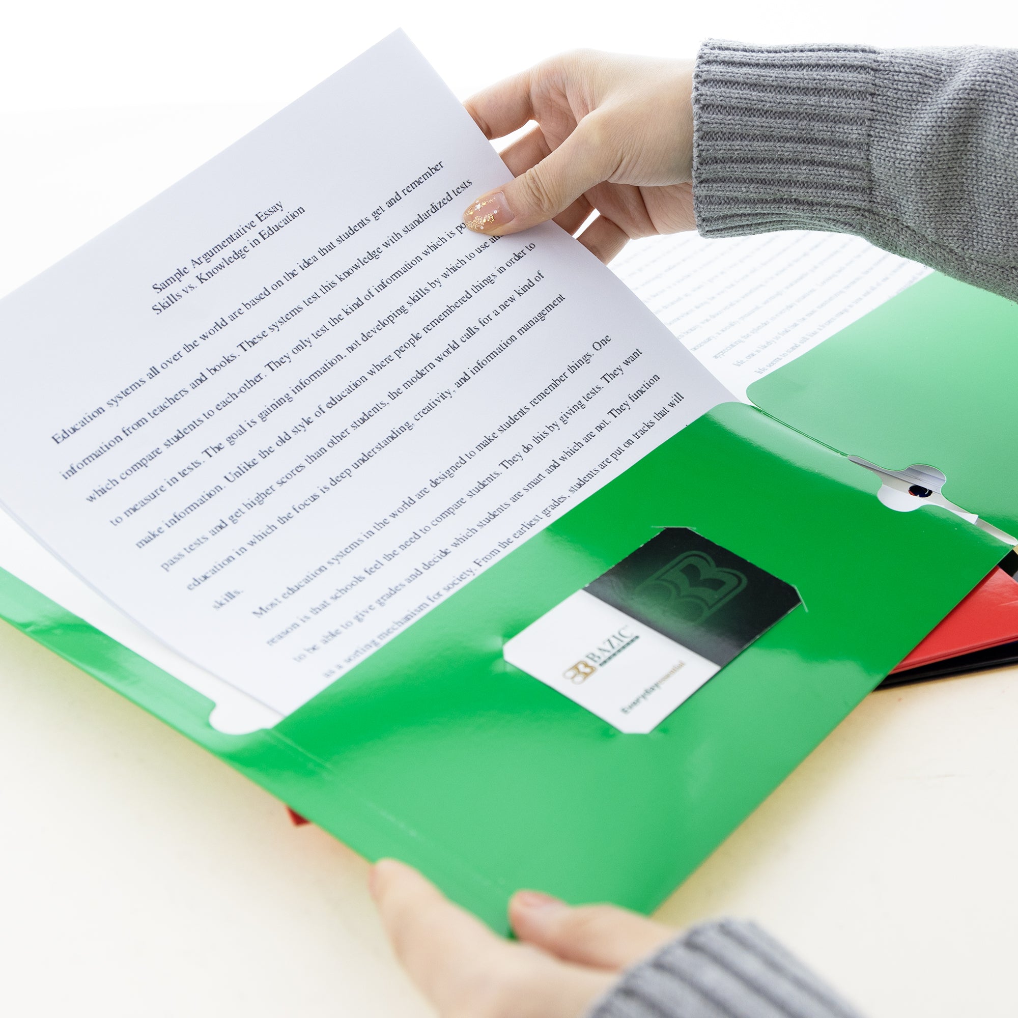 Glossy Laminated Classic Color 2-Pockets Portfolios