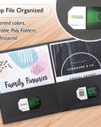 Premium Asst. Color 2-Pocket Portfolio (25/Box)