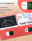 2-Pockets Portfolios Premium Red Color (25/Box)