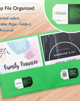Premium Green Color 2-Pocket Portfolio (25/Box)