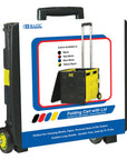 Foldable Rolling Cart w/ Lid Cover Yellow 16" X 18" X 15"
