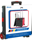 Foldable Rolling Cart w/ Lid Cover Red 16" X 18" X 15"