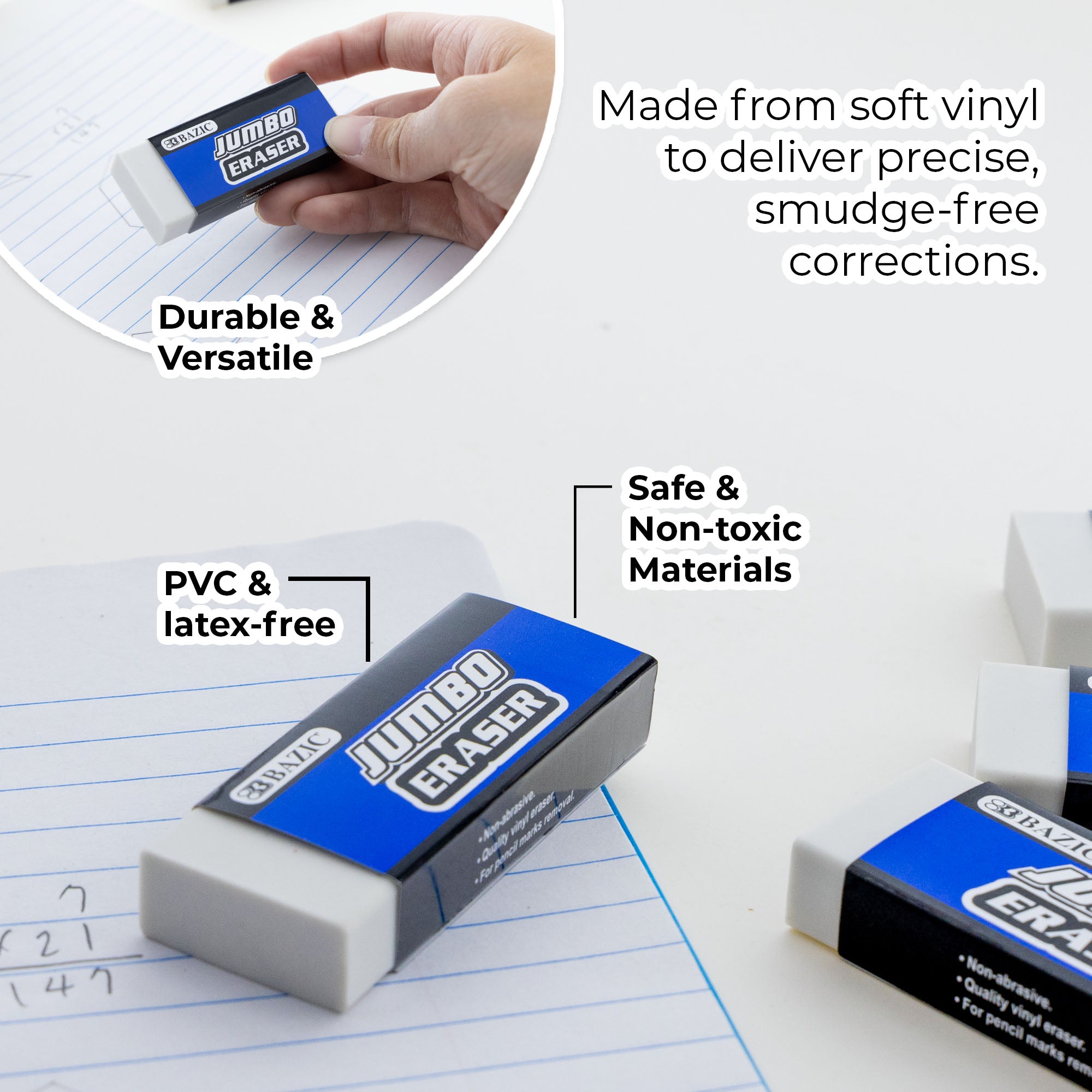 Jumbo Eraser (4/Pack)