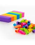 Neon Bevel Eraser (6/Pack)
