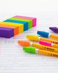 Neon Bevel Eraser (6/Pack)