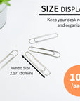 Jumbo (50mm) Silver Paper Clip (100/Pack)