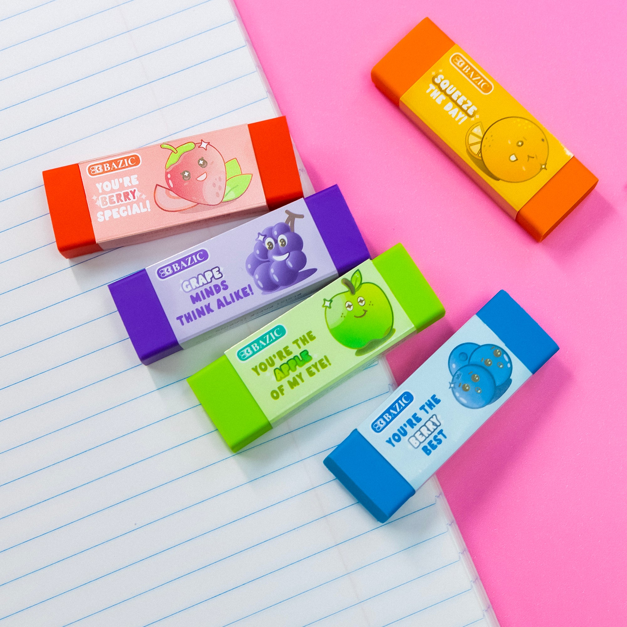 Tutti Frutti Scented Erasers (5/Pack)