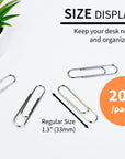 Paper Clip (33mm) No.1 Regular Silver (200/Pack)