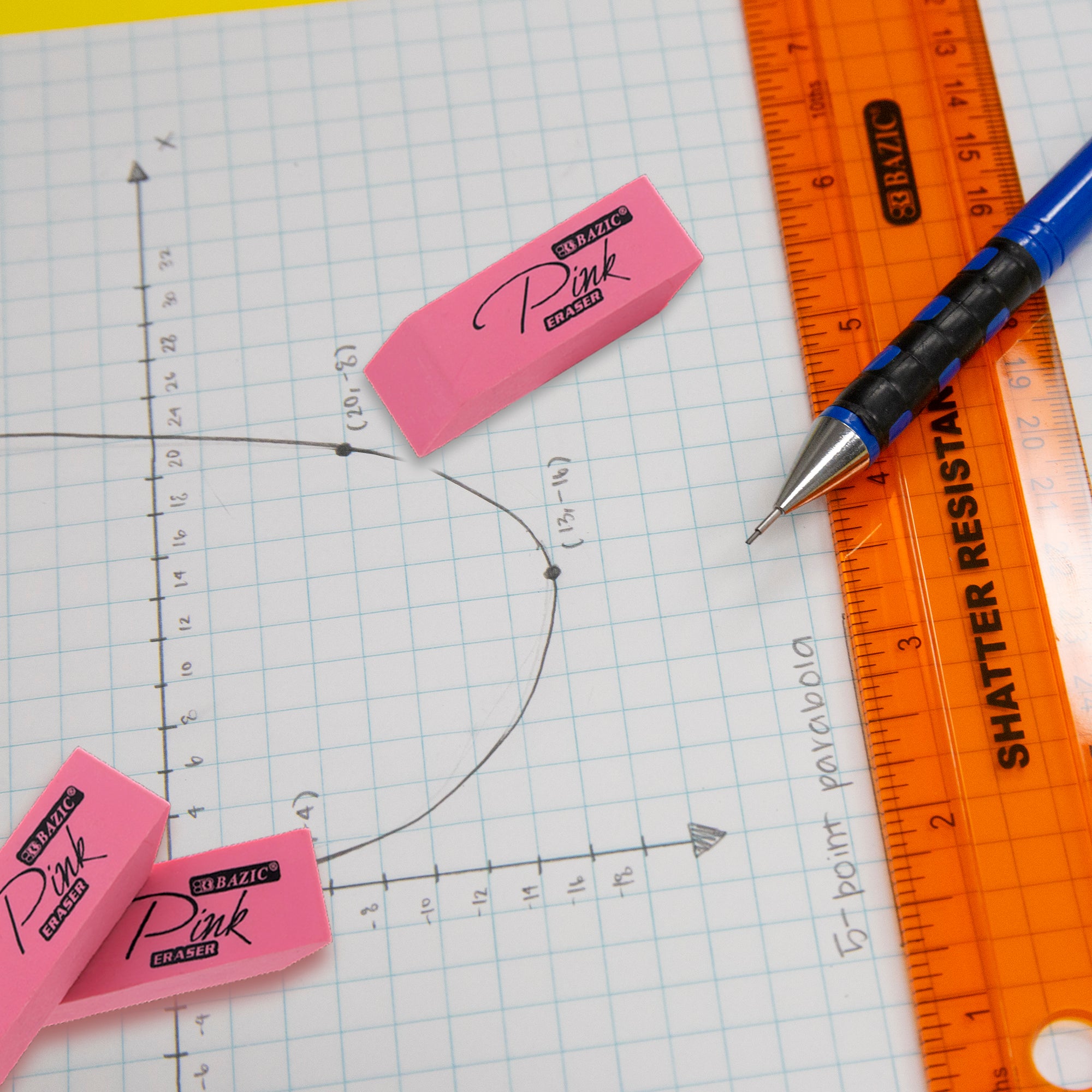 Pink Bevel Eraser