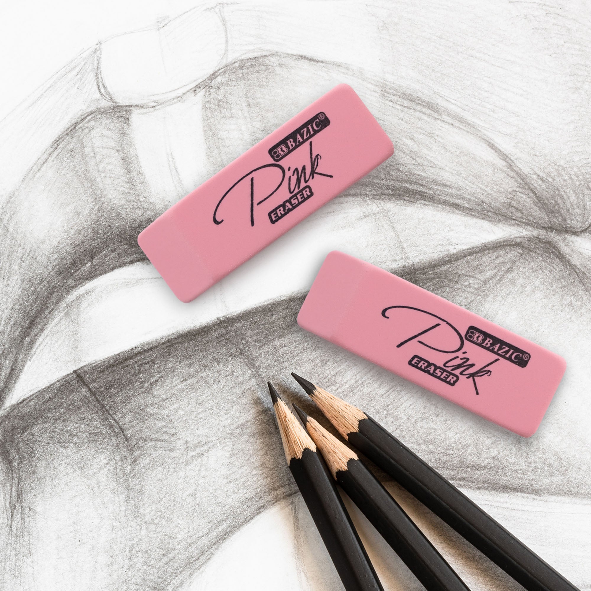 Pink Bevel Eraser