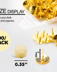Thumb Tack Brass (Gold) (200/Pack)