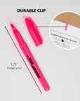 Pen Style Fluorescent Highlighters w/ Pocket Clip (5/Pack)