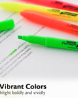 Pen Style Fluorescent Highlighters w/ Pocket Clip (5/Pack)