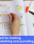 Mini Fluorescent Highlighters w/ Cap Clip (5/Pack)
