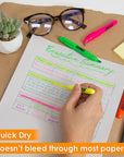 Mini Fluorescent Highlighters w/ Cap Clip (5/Pack)