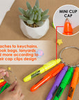 Mini Fluorescent Highlighters w/ Cap Clip (5/Pack)