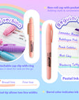 Pen Style Pastel Highlighters w/ Pocket Clip (5/Pack)