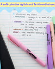Pen Style Pastel Highlighters w/ Pocket Clip (5/Pack)