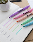 Pen Style Pastel Highlighters w/ Pocket Clip (5/Pack)