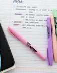 Pen Style Pastel Highlighters w/ Pocket Clip (5/Pack)