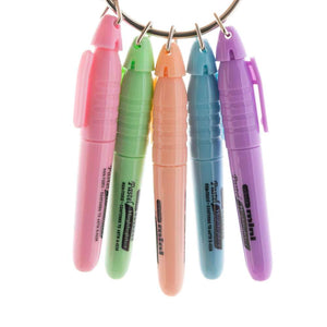 Mini Pastel Assorted Colors Highlighter w/ Cap Clip (5/Pack)