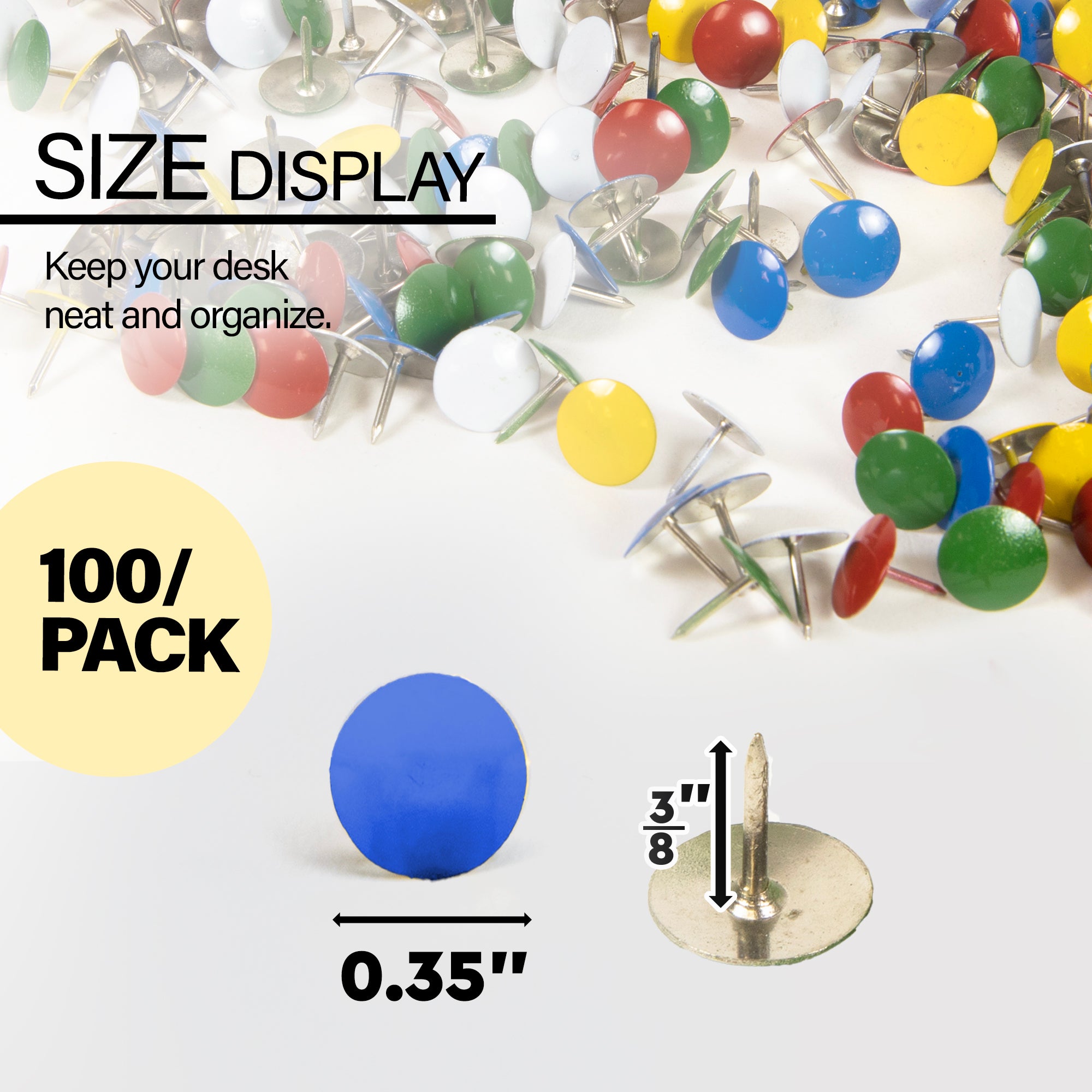 Assorted Color Thumb Tack (150/Pack)