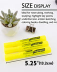 Yellow Desk Style Fluorescent Highlighters (3/Pack)