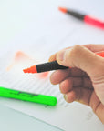 Pen Style Fluorescent Highlighters w/ Cushion Grip (4/Pack)