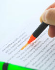 Pen Style Fluorescent Highlighters w/ Cushion Grip (4/Pack)