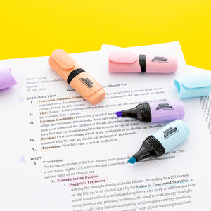 Desk Style Pastel Mini Highlighters (4/Pack)