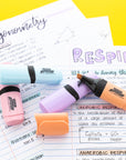 Mini Desk Style Pastel Highlighters (4/Pack)