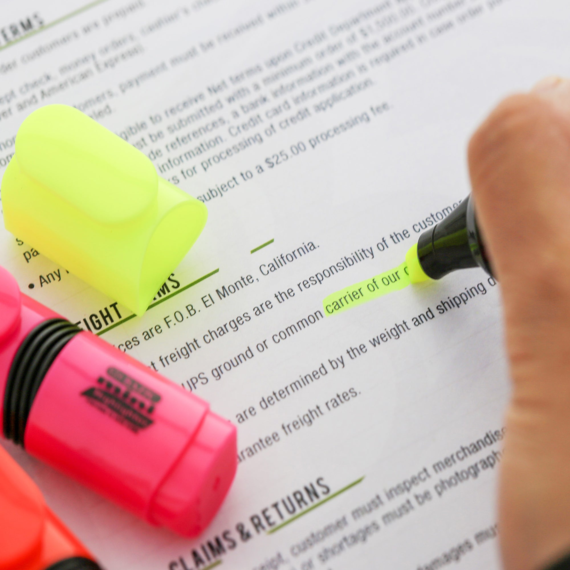 Mini Desk Style Fluorescent Highlighters (4/Pack)