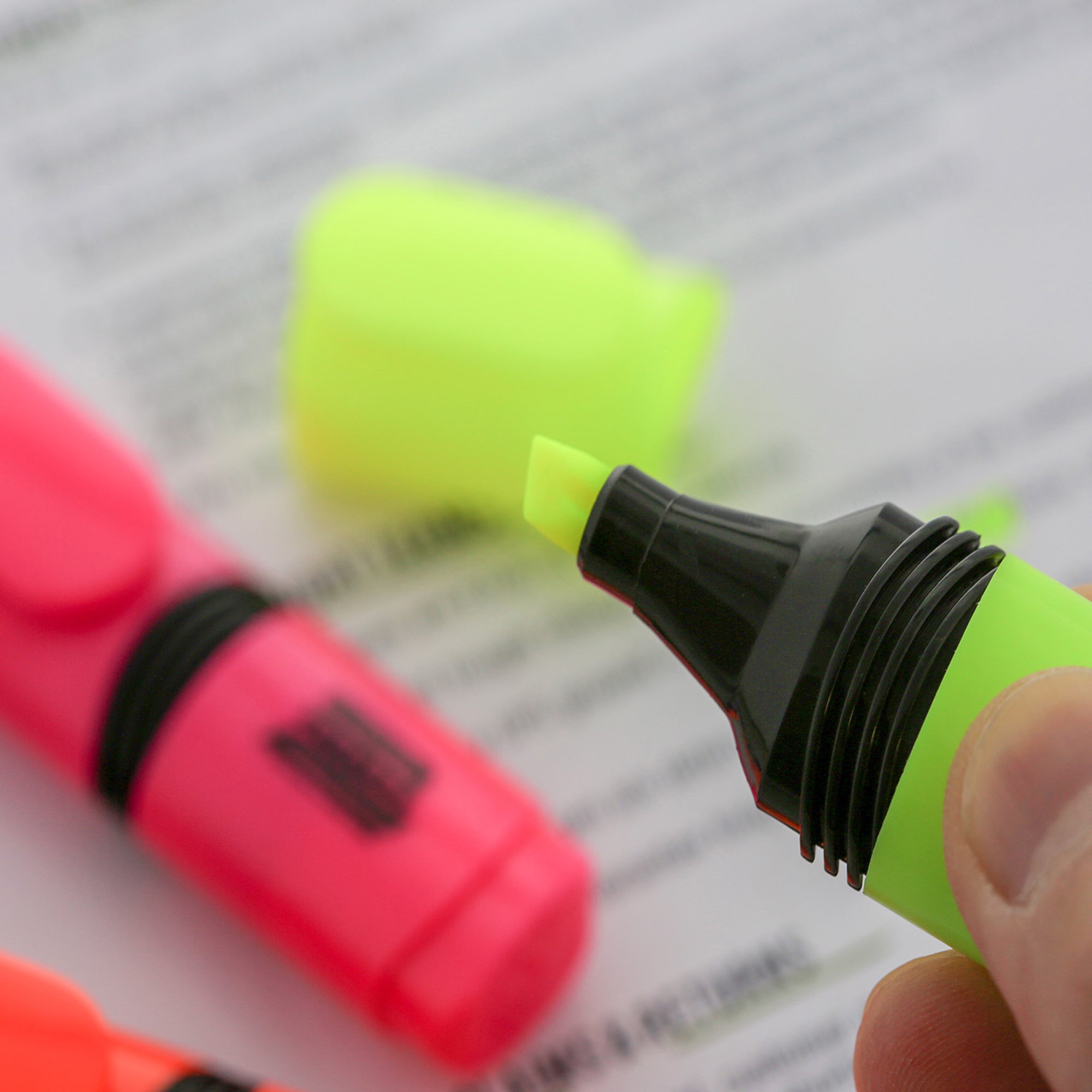 Mini Desk Style Fluorescent Highlighters (4/Pack)