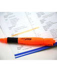 Desk Style Fluorescent Highlighters w/ Cushion Grip (3/Pack)