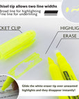 Yellow Erasable Highlighters (3/Pack)