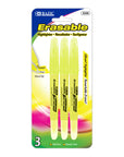 Yellow Erasable Highlighters (3/Pack)