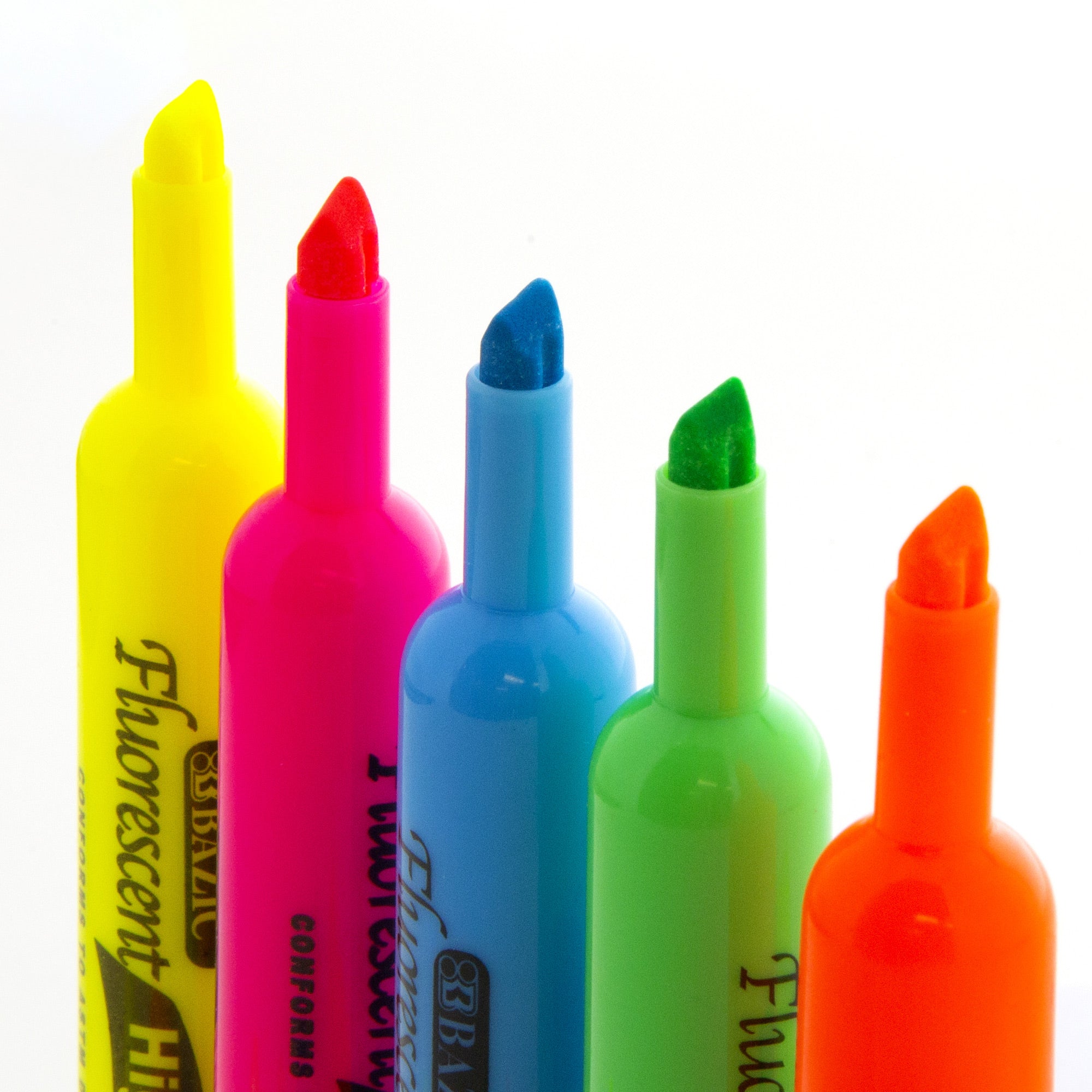 Desk Style Fluorescent Highlighters (12/Box)