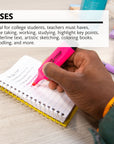 Fluorescent Highlighters w/ Pocket Clip (3/Pack)