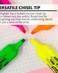 Fluorescent Highlighters w/ Pocket Clip (3/Pack)