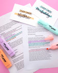 Pastel Highlighters w/ Pocket Clip (3/Pack)