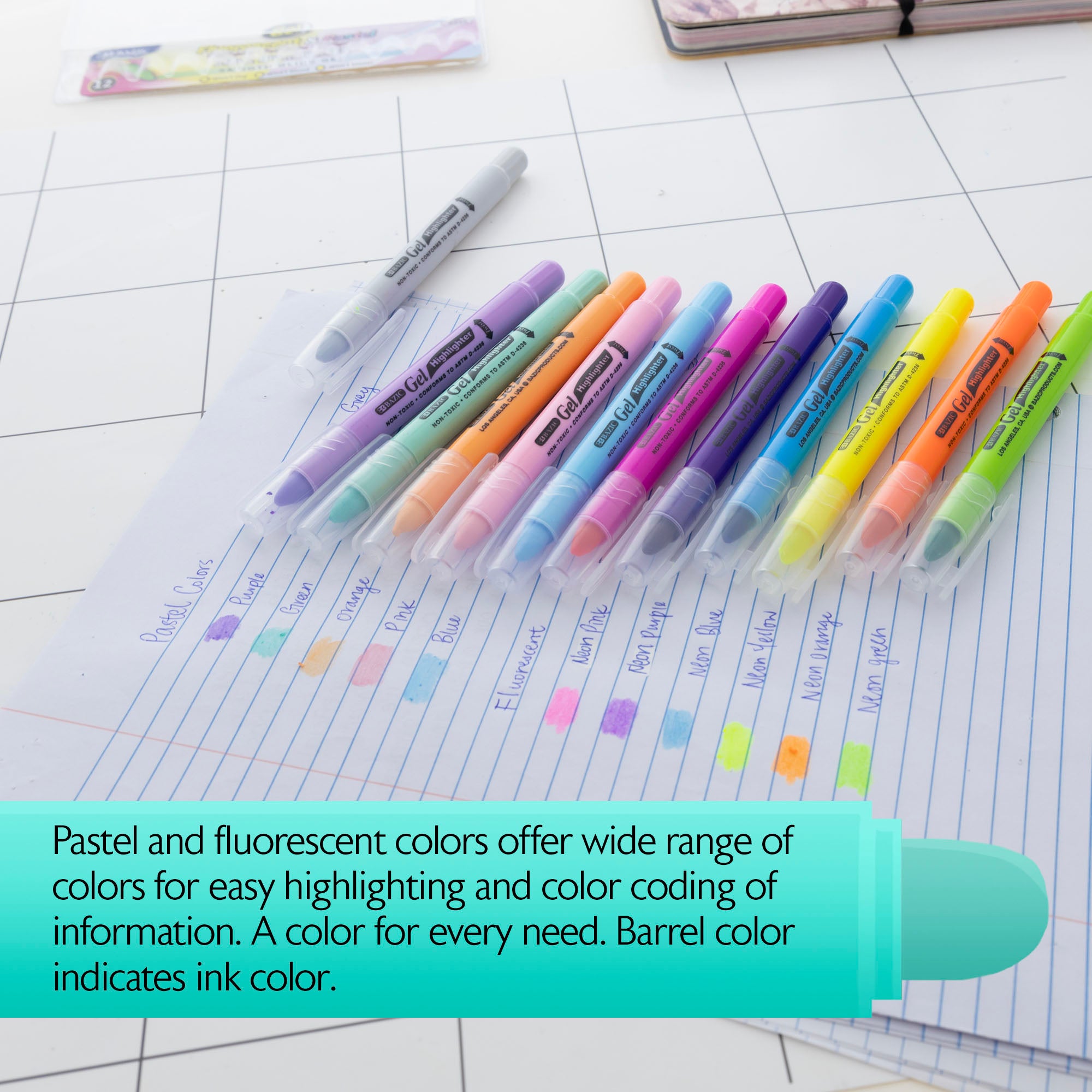 12 Gel Highlighters
