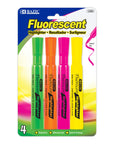 Desk Style Fluorescent Highlighters (4/Pack)